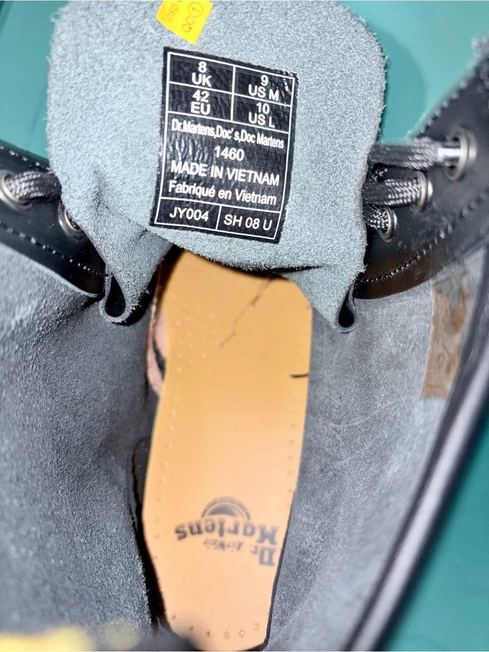 Dr. Martens 1460 Smooth Leather Boots Black - Size US M 9 / W 10 (NWOB) - Picture 6 of 6